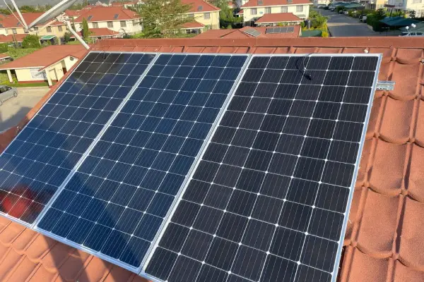 Residential solar panel installation in Kenya