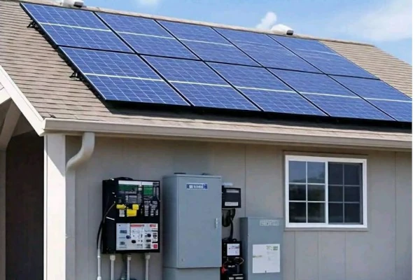 Solar backup power supporting business operations